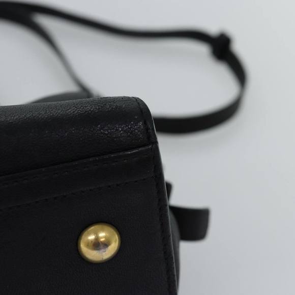 SAINT LAURENT Cavass Chic Mini Hand Bag Leather 2way Black 311222 Auth yk12857 - Picture 15 of 16